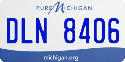 MI license plate DLN8406