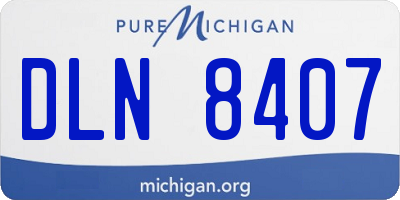 MI license plate DLN8407