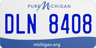 MI license plate DLN8408