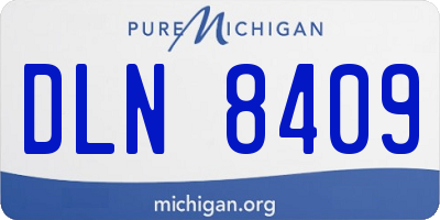 MI license plate DLN8409