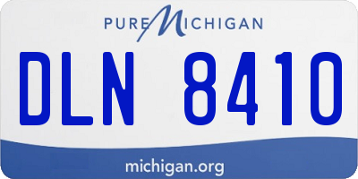 MI license plate DLN8410