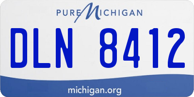 MI license plate DLN8412