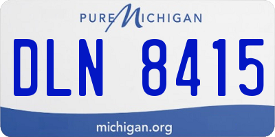 MI license plate DLN8415