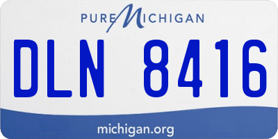 MI license plate DLN8416