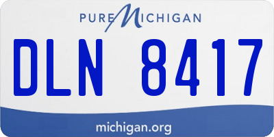 MI license plate DLN8417