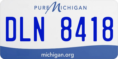 MI license plate DLN8418