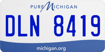 MI license plate DLN8419