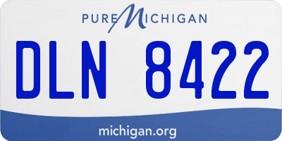 MI license plate DLN8422