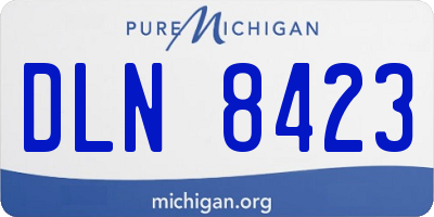 MI license plate DLN8423