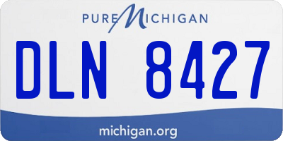 MI license plate DLN8427