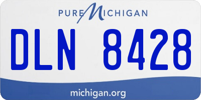 MI license plate DLN8428