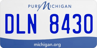 MI license plate DLN8430