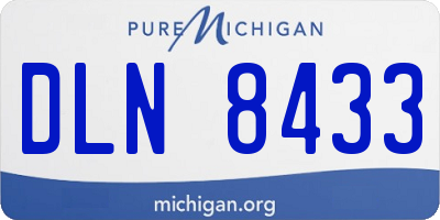 MI license plate DLN8433