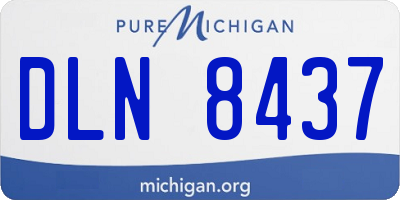 MI license plate DLN8437