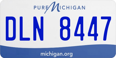 MI license plate DLN8447