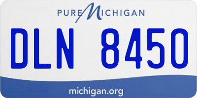 MI license plate DLN8450