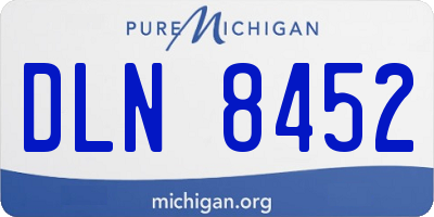 MI license plate DLN8452