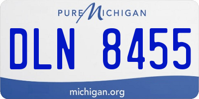 MI license plate DLN8455