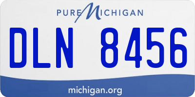 MI license plate DLN8456