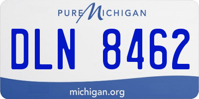 MI license plate DLN8462