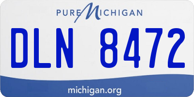 MI license plate DLN8472