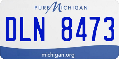 MI license plate DLN8473