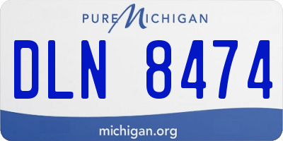 MI license plate DLN8474