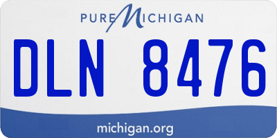 MI license plate DLN8476