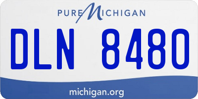 MI license plate DLN8480