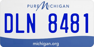 MI license plate DLN8481