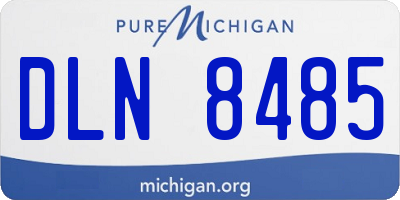 MI license plate DLN8485