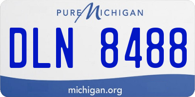 MI license plate DLN8488