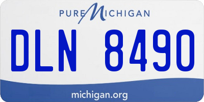 MI license plate DLN8490