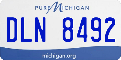 MI license plate DLN8492