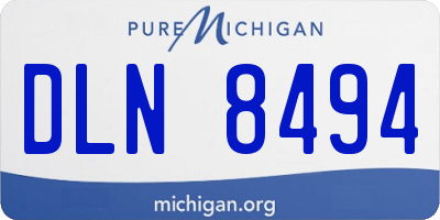 MI license plate DLN8494