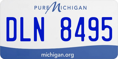 MI license plate DLN8495