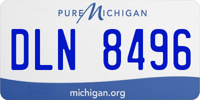 MI license plate DLN8496