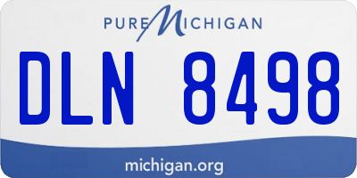 MI license plate DLN8498