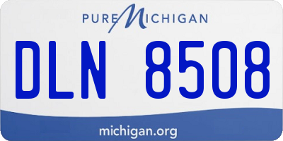 MI license plate DLN8508