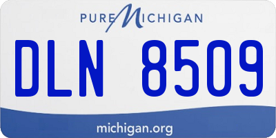 MI license plate DLN8509