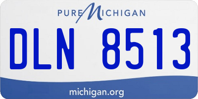MI license plate DLN8513