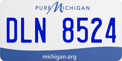 MI license plate DLN8524