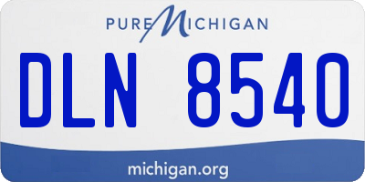 MI license plate DLN8540