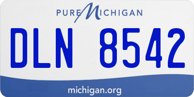 MI license plate DLN8542