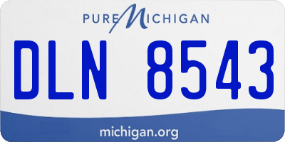 MI license plate DLN8543