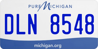 MI license plate DLN8548