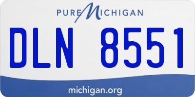 MI license plate DLN8551