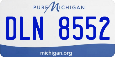 MI license plate DLN8552