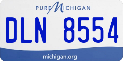 MI license plate DLN8554