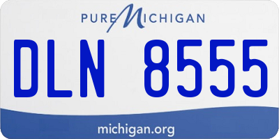 MI license plate DLN8555